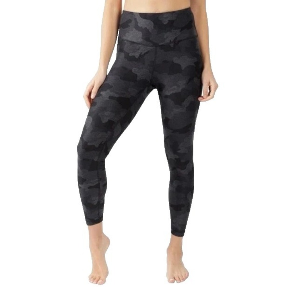 Yogalicious Lux High-Waist Camo Leggings Womens Sz S Black Gray Gym Yoga Stretch